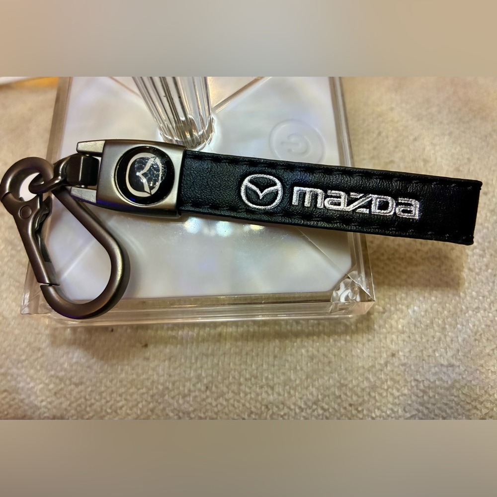 Mazda Black Keychain with Logo